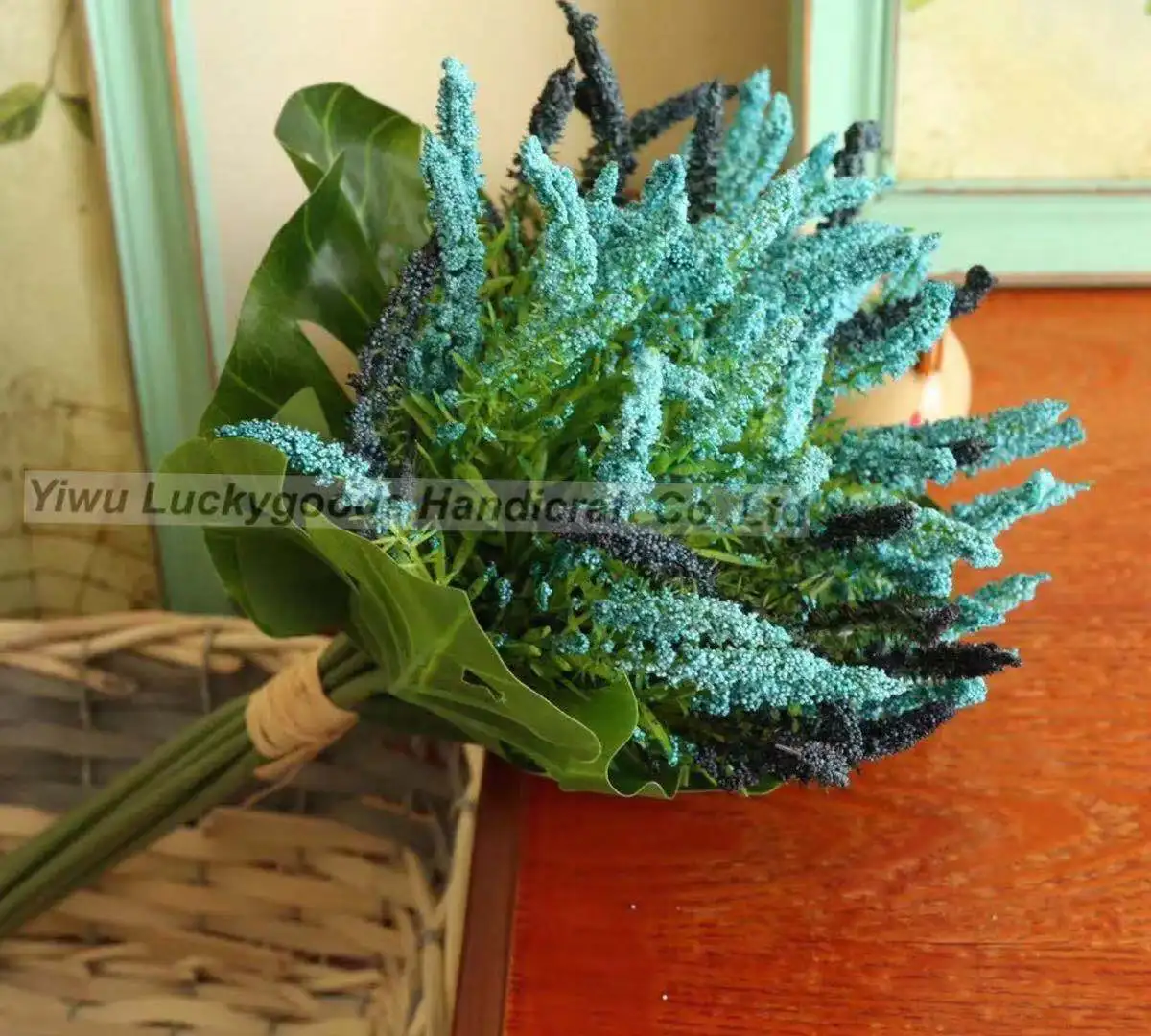 LG20181113-2 High Quality Large Artificial Silk lavender Flower For Wedding Decoration