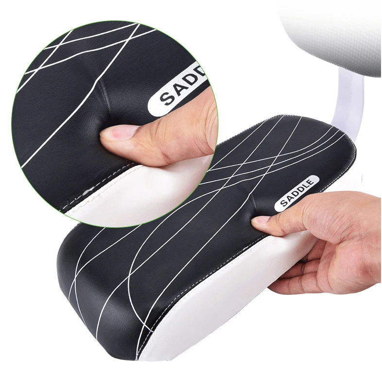 Bicycle Back Seat MTB PU Leather Soft Cushion Rear Rack Seat Children Seat with Back Rest