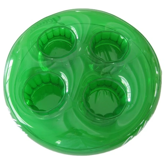 4 Holes Inflatable Pool Drink Holder Cup Holder Tray Inflatable Pool Floating Drink Cup Holder For Pool