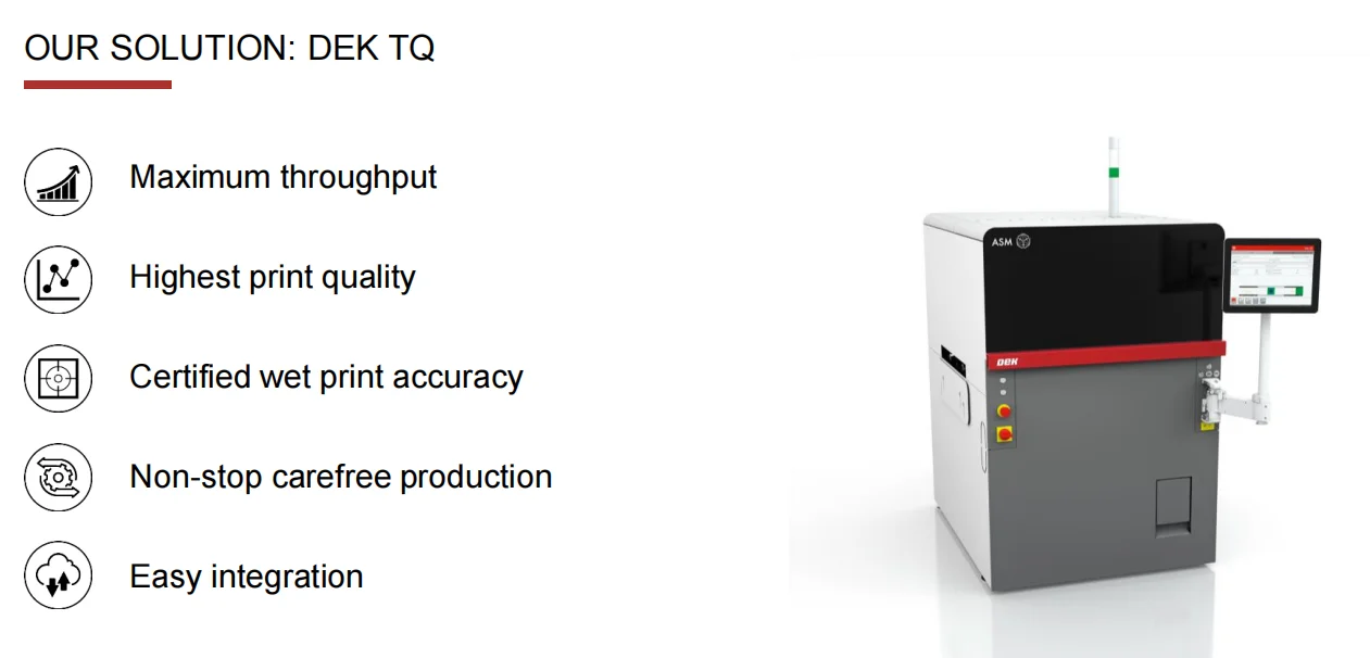 2022 New stencil printer Automatic Solder Paste Printer ASM printer DEK TQ