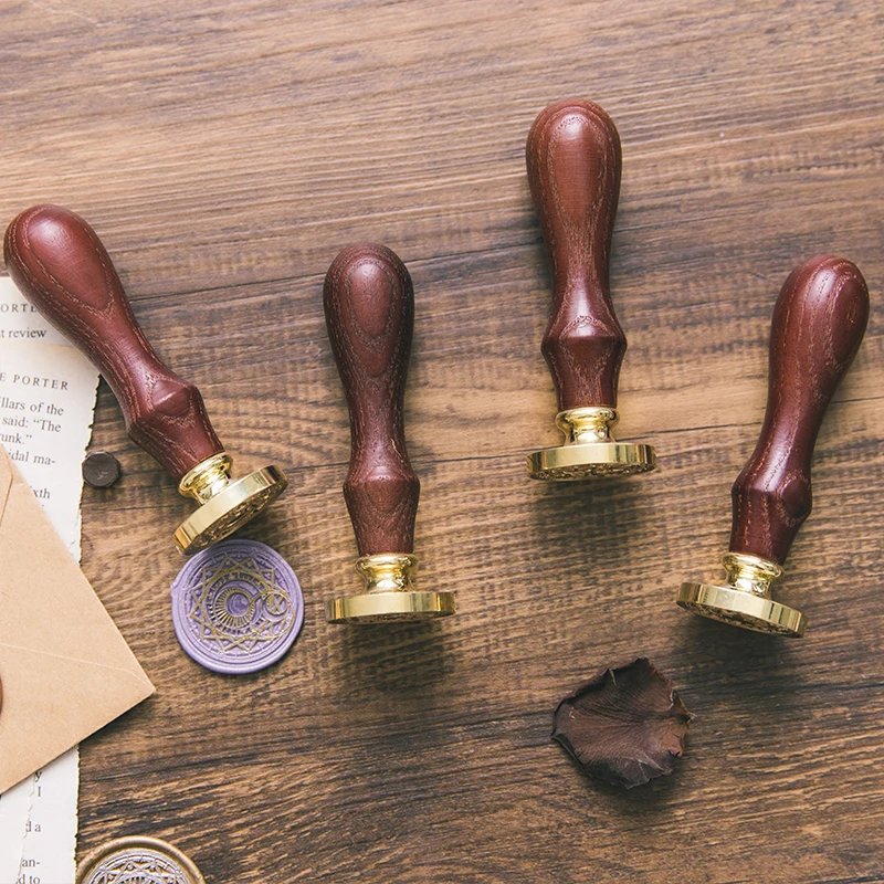 
Regal Letter Brass Head with Wooden Handle Wax Seal Stamp 