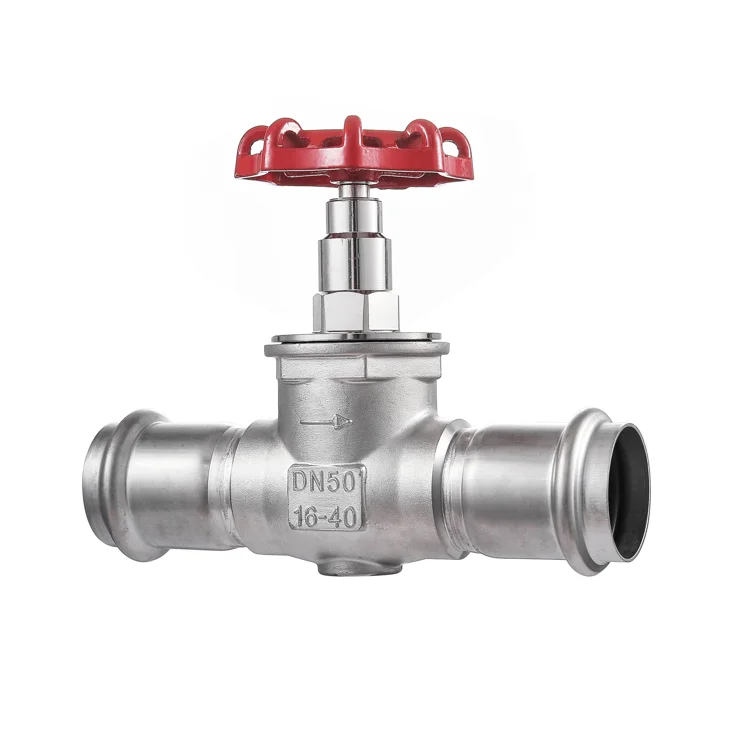 304 Stainless Steel Press Gate Valve stop valve DN100 Press fitting Control Spiral Water double press Gate Valves