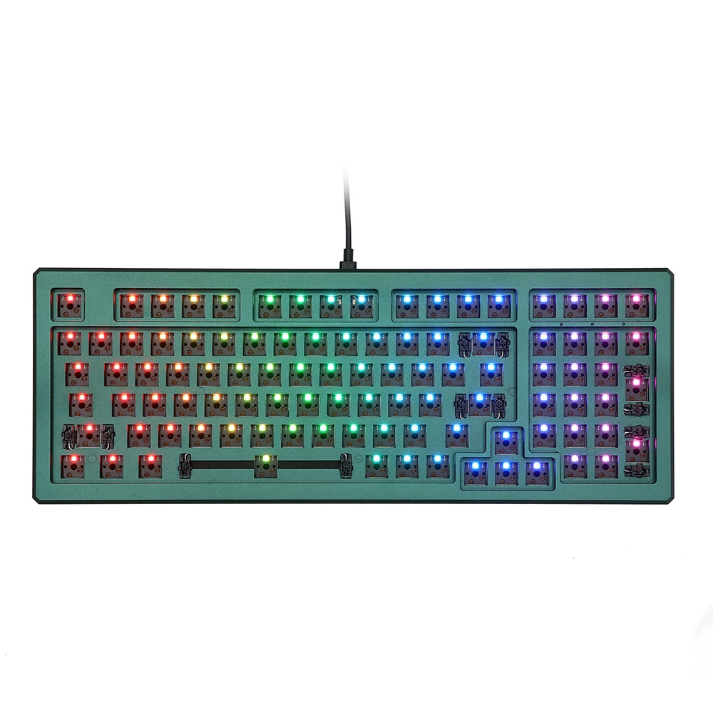AKKO MOD 003 004 98-клавиши CNC Горячая замена RGB механическая клавиатура с прокладным креплением (MOD003) /лоток (MOD004)