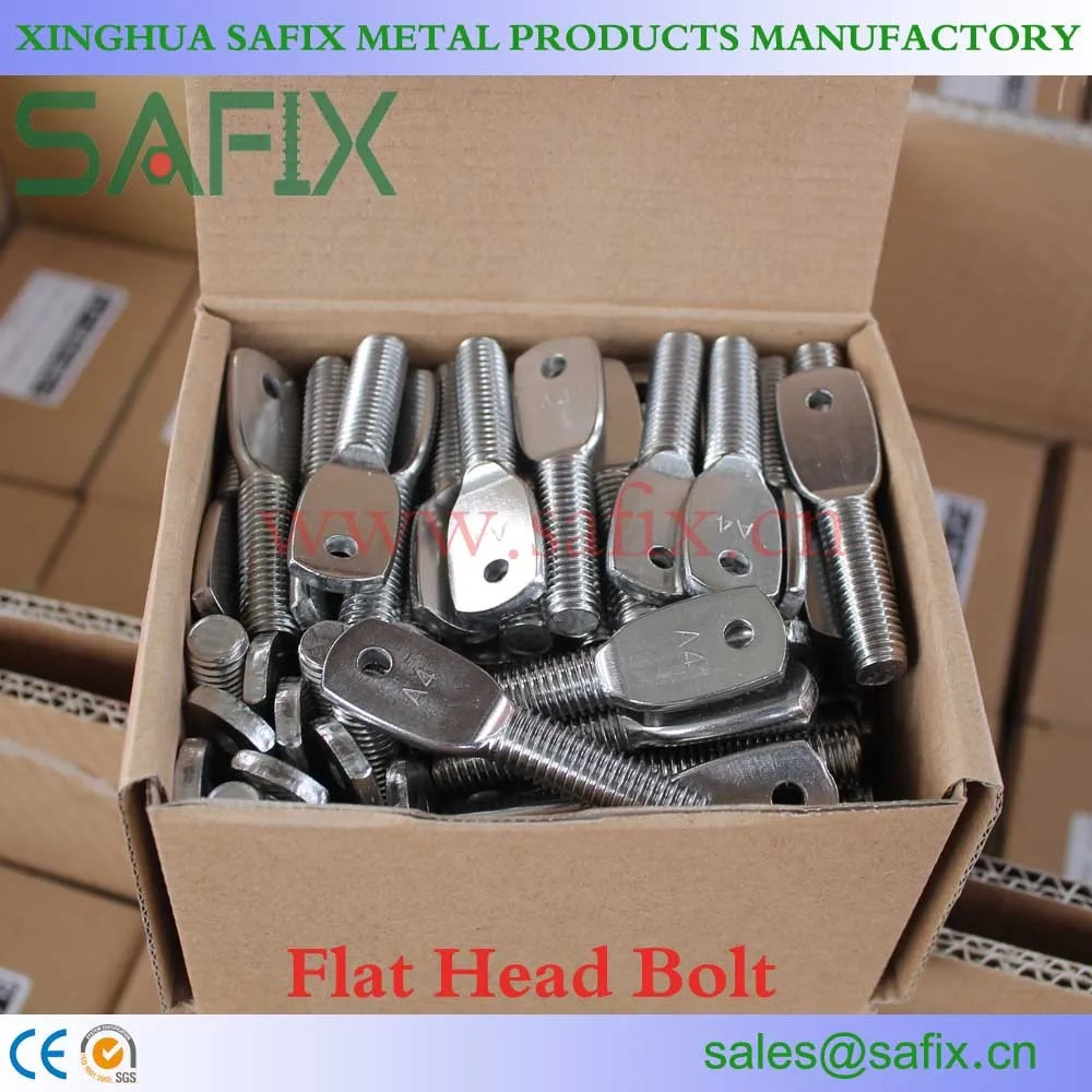 
Stainless steel 304/316/410 Flat Head Eye Bolt for marble fixing system 