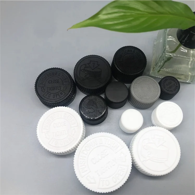 childproof cap CRC PP 18mm 18/410 plastic screw cap 20mm 24mm 28mm 32mm 38mm 43mm 70mm