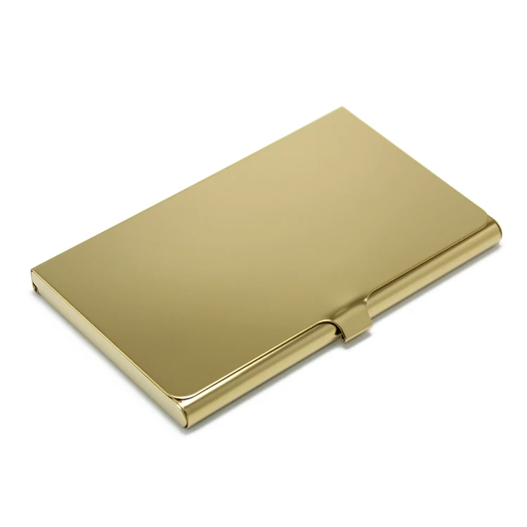 
Gold Color Metal Carcase Box Storage Bank Credit ID Business Name Cards Case Organizer Mirror Stainless Steel Gold Card Holder 