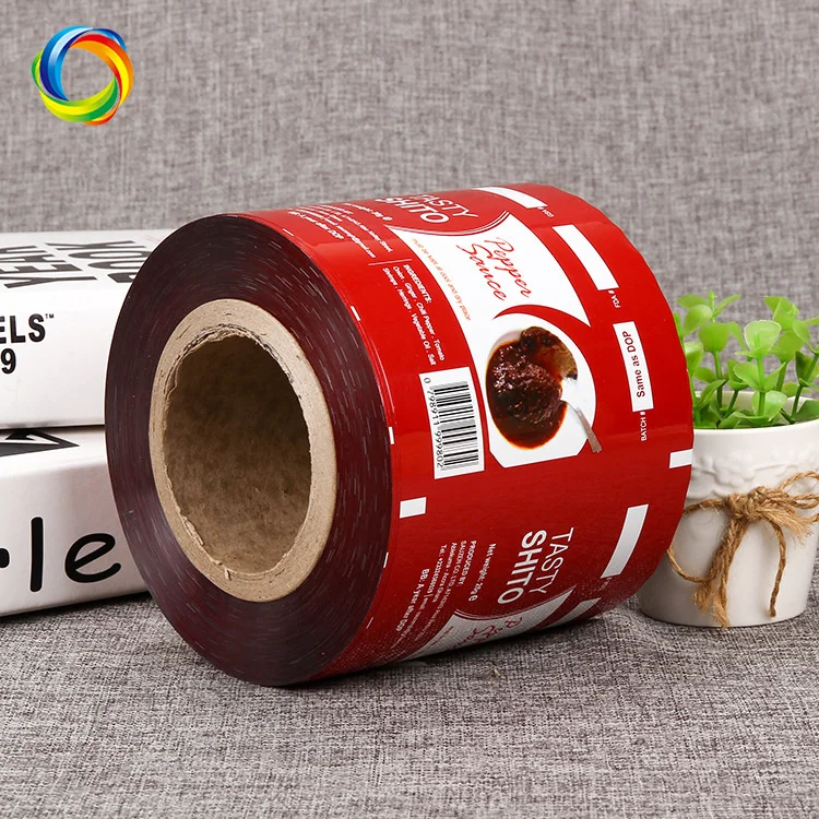 200 Micron Gravure Printing Aluminum Foil Composite Coil Coffee Sauce Degradable UV Plastic Roll Film For Chocolate Chip Packing