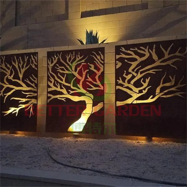 decorative steel screens garden corten steel metal screen steel outdoor privacy screen