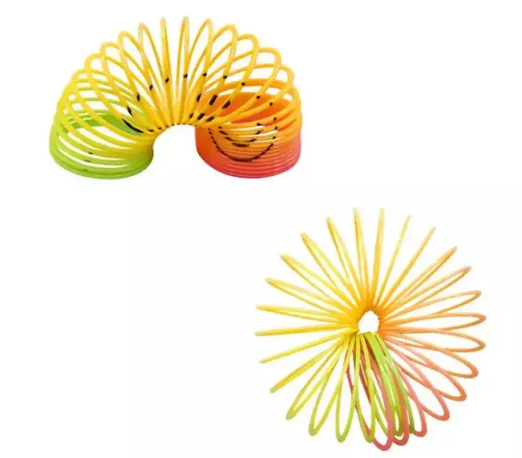 2023 Hot Sales Elastic Mini Rainbow Spring Coil Anti stress Hand Skill Birthday Party Toy Magic Rainbow Spring Toy