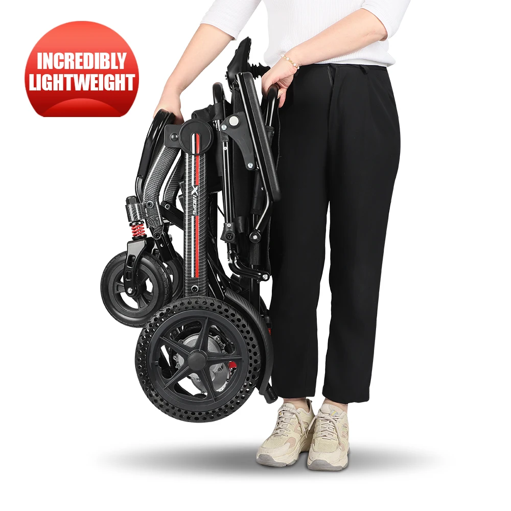 Disabled Travel Aid Portable Lightweight Electric Wheelchair Powerful Brushless Foldable Light Weight Electric Wheelchair