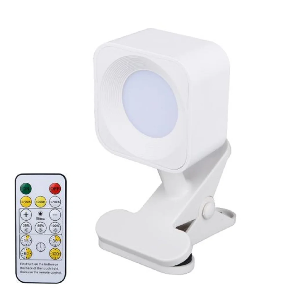 Book Light Mini Book Lamp ABS 3-Level White touch control Flexible Easy Clip Lamp Read Night Reading Lamp