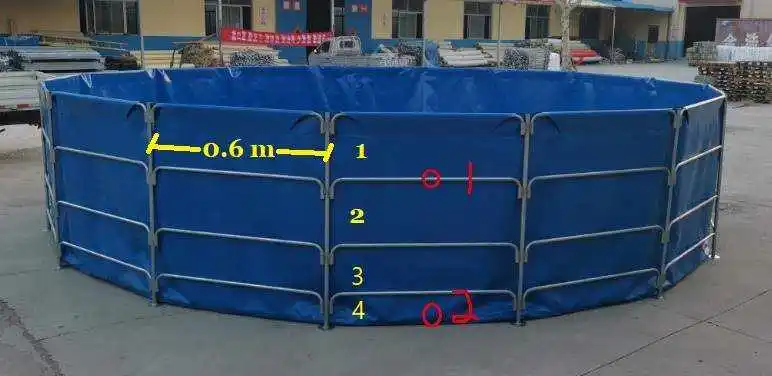 Rectangle PVC tarpaulin farming tank PVC canvas fish pond