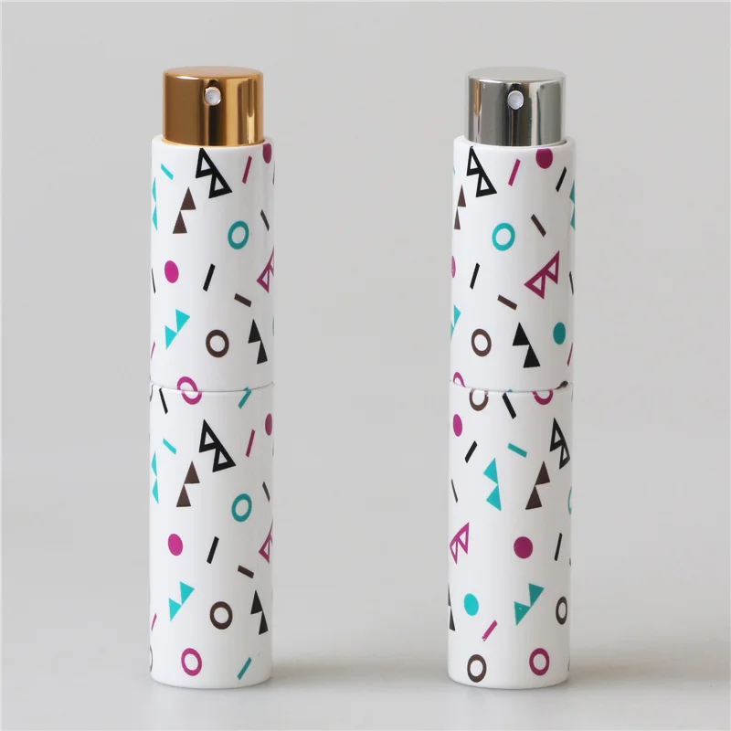 mini portable twist up plastic perfume spray bottle 10ml refillable travel glass fragrance atomizer