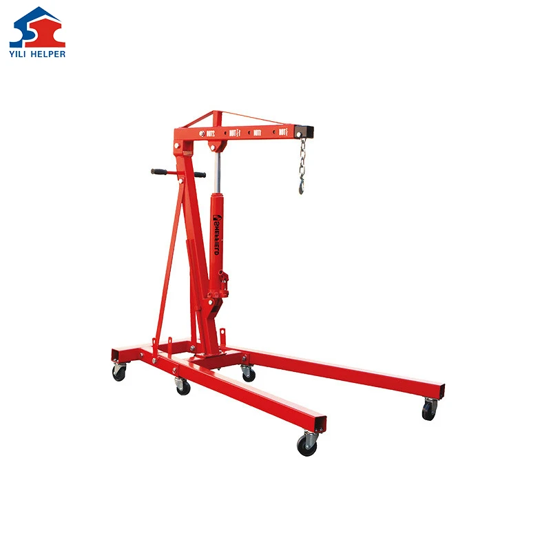1t Foldable Electric Extended Boom Telescopic Crane Small Mini Hydraulic Mobile Floor Car Engine Cranes