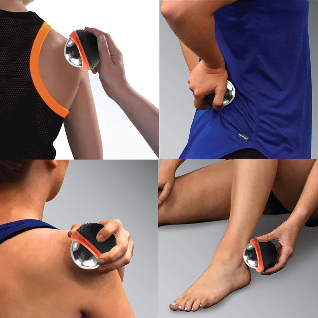 60mm Handheld Revolving Facial Ice Metal  Cryo Massage Roller Ball