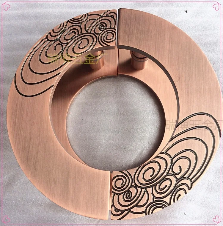 RB-8100 antique brass electroplating semi-circle solid aluminum door pull handle