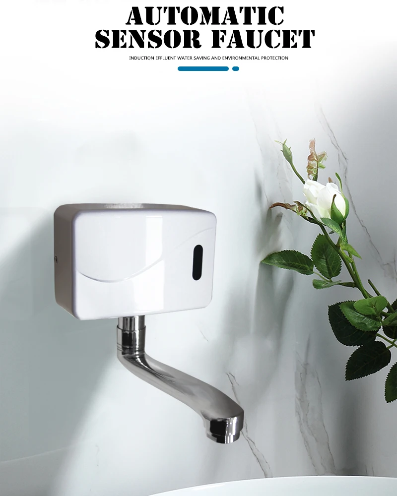 DC Wall Mounted Sensor Faucet for Hospitals Basin Faucets Water Saving Automatic Faucet Brass