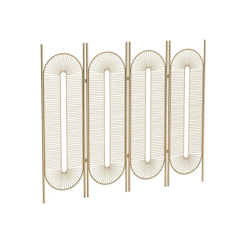 Золотистый разделительный экран из нержавеющей стали с лазерной резкой 4 панели складной разделительная дверь декоративный разделитель для комнаты