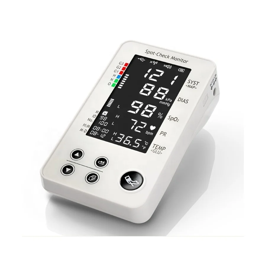 SPO2 NIBP Temperature Remote Patient EKG Wireless Spot-Check ECG Monitor Device Telemedicine Portable ECG Machine