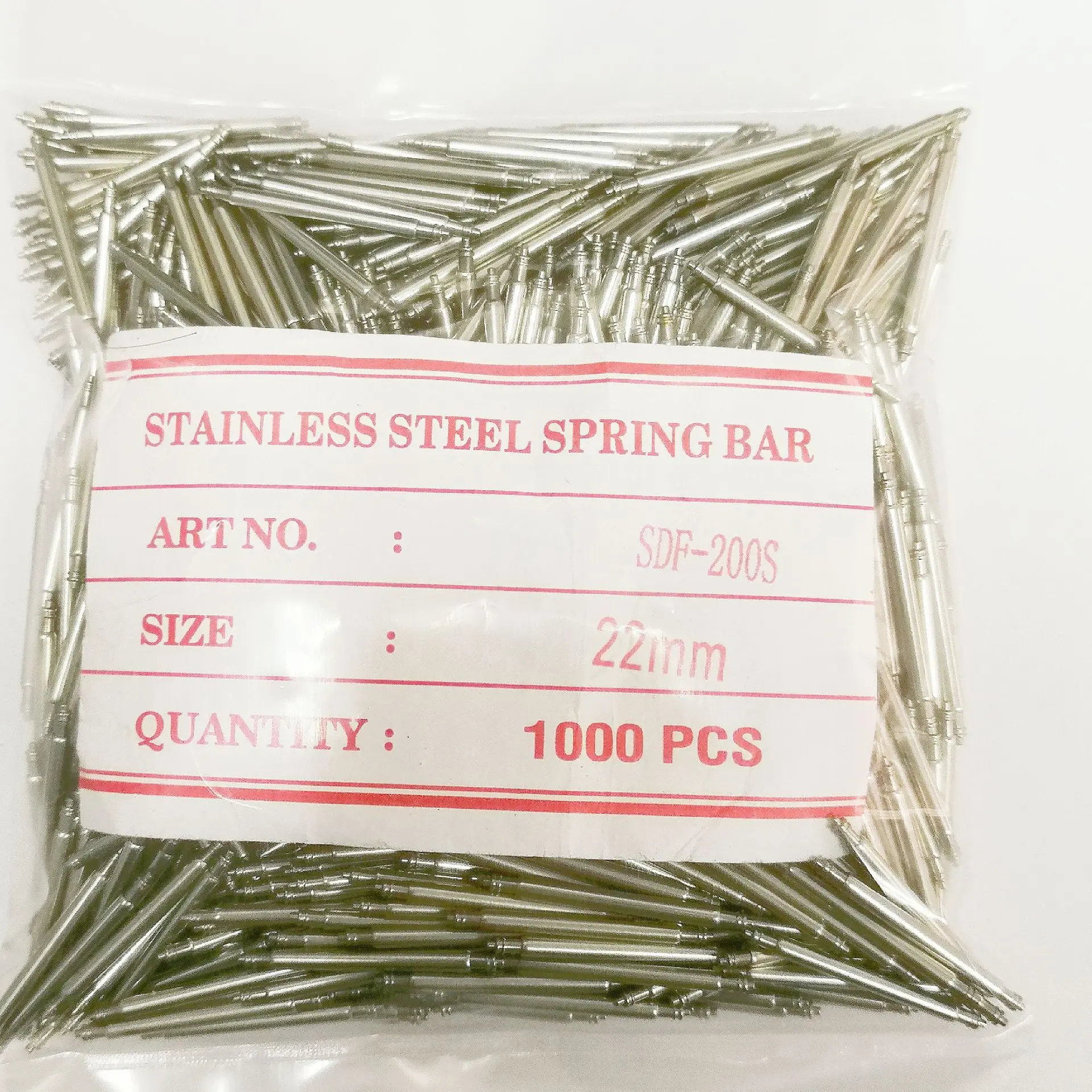 Spring strap 316L double support stainless steel buckle with replaceable 2.0MM raw ear pins