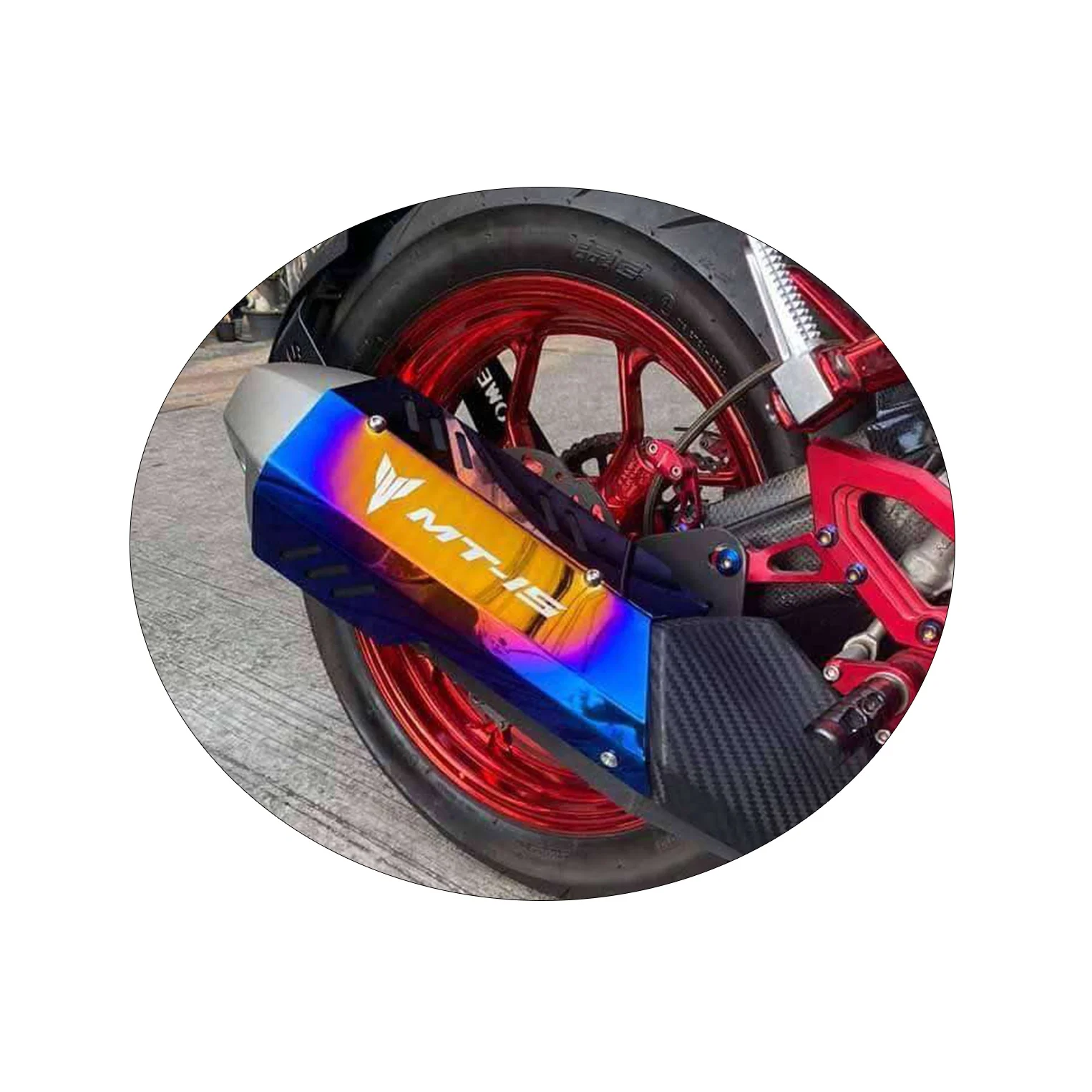 ремонт модифицированные аксессуары цветное покрытие Глушитель выхлопная труба Крышка для Yamaha R15V3 для Mt15