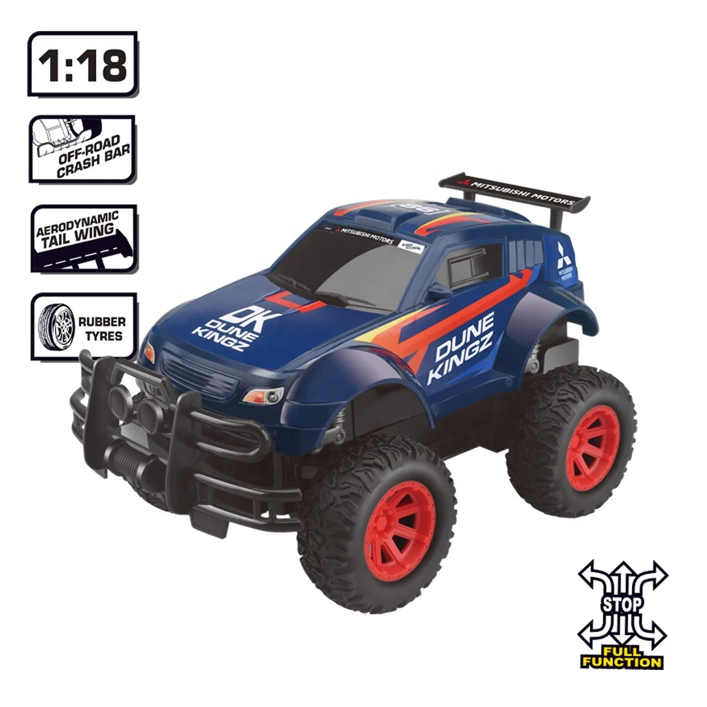 Official Licensed Mitsubishi Montero Evolution 1/18 Scale Remote Control Car Off-Road Fast RC Crawler with Rubber Grip Tires
