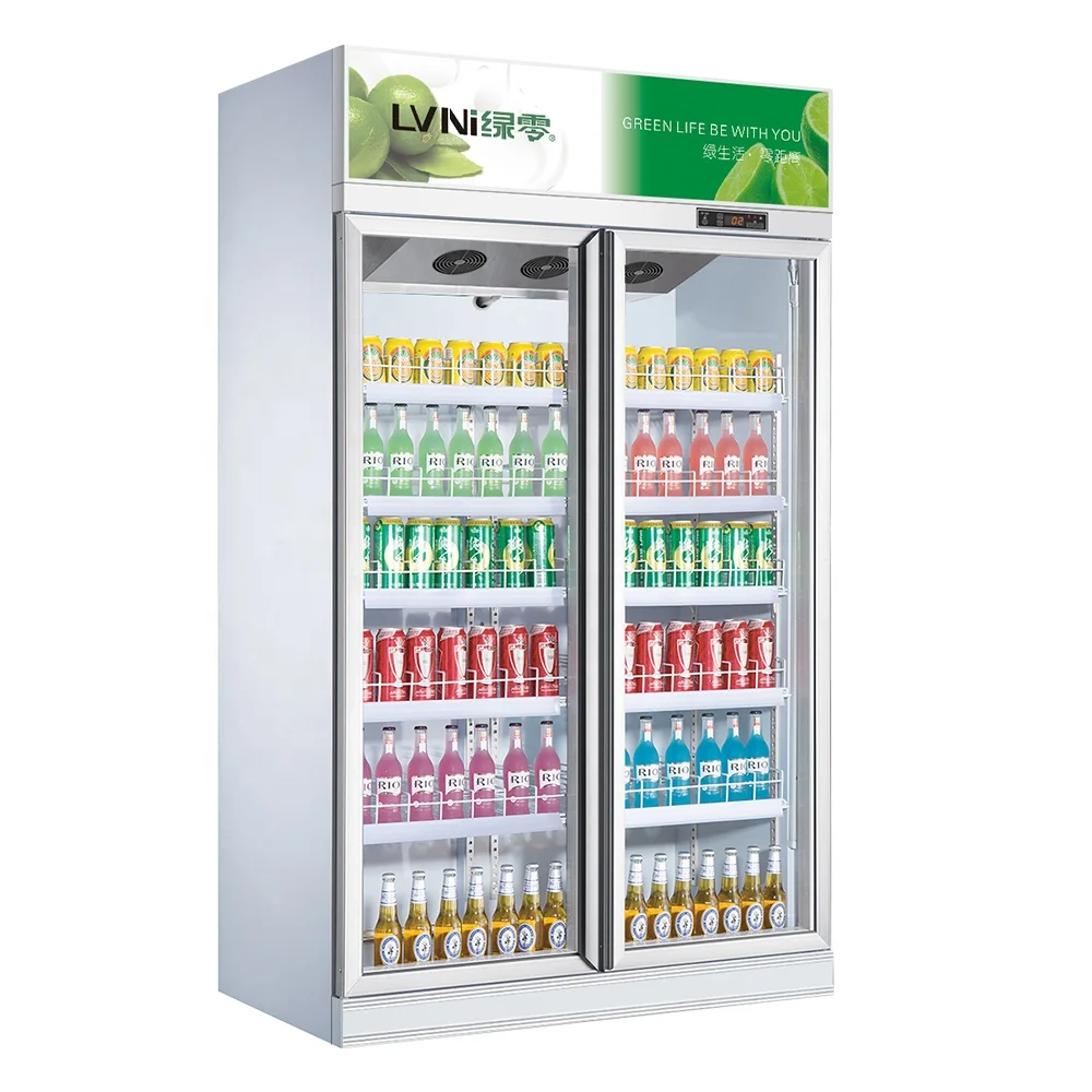 Display refrigerator glass door big capacity back bar cooler beverage fridge drinks showcase freezer