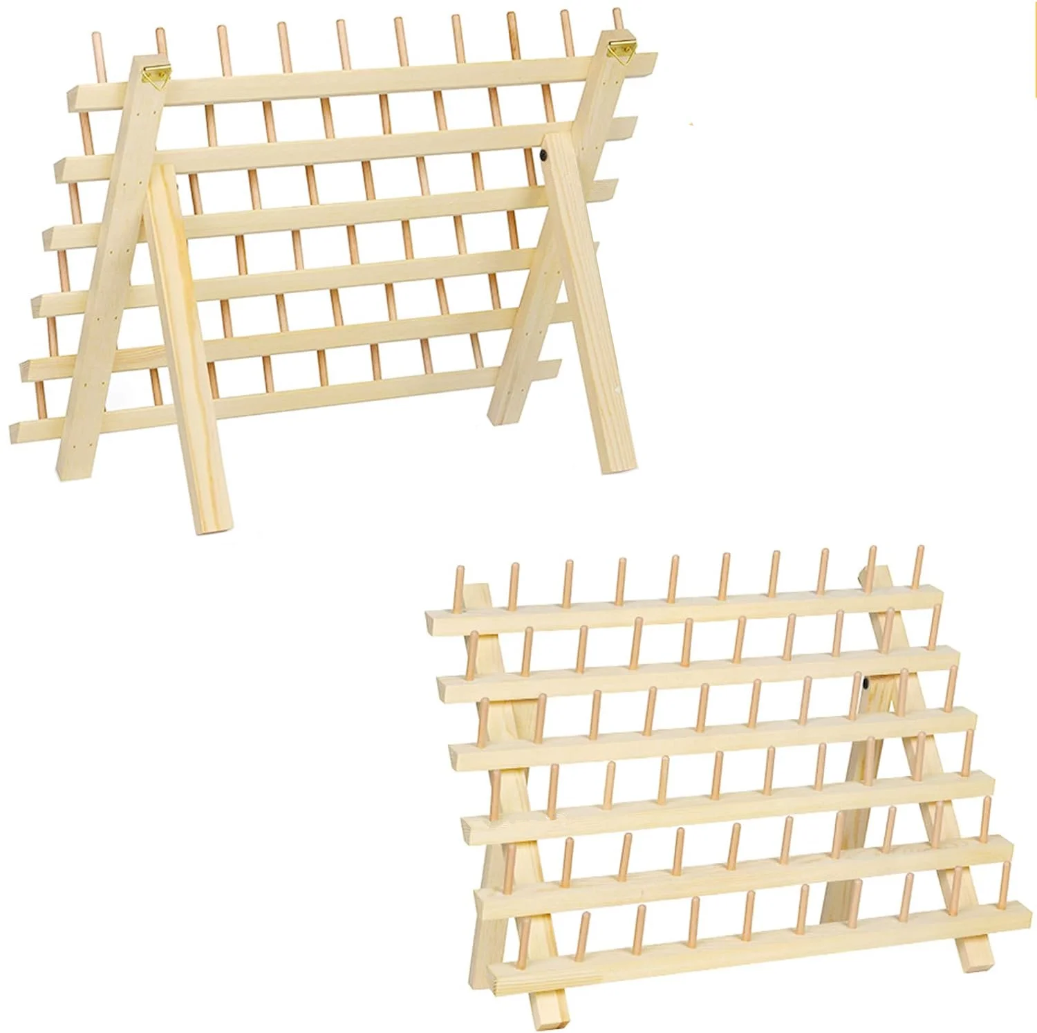 Hair Braiding Spool Thread Storage Rack, Wood Thread Holder Sewing Organizer for Sewing, Quilting, Embroidery