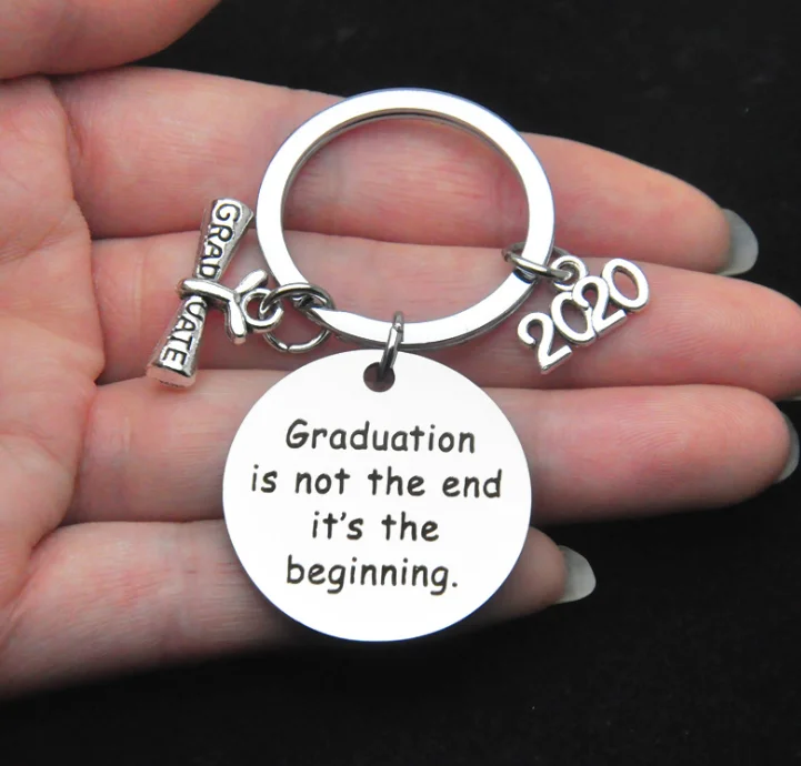 Factory Price  My Story is Just Beginning Encouragement Graduation Gift 2020  Metal Keychain for Promotion
