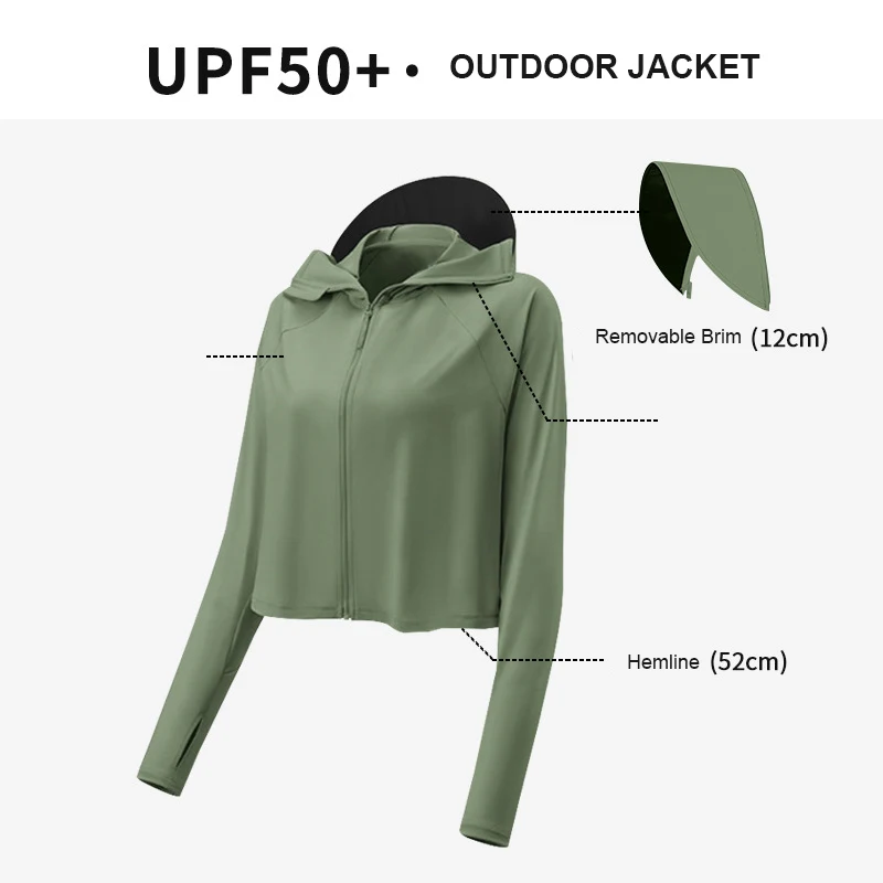 2024 new long sleeve anti UV jacket Outdoor Hooded Ultraviolet-proof Clothing loose fit sun screen skin coat