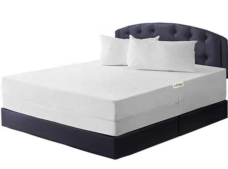 Hypoallergenic Knitted Cotton terry Bed Pad Cover Waterproof Mattress Protector Bedsheet Mattress Encasement