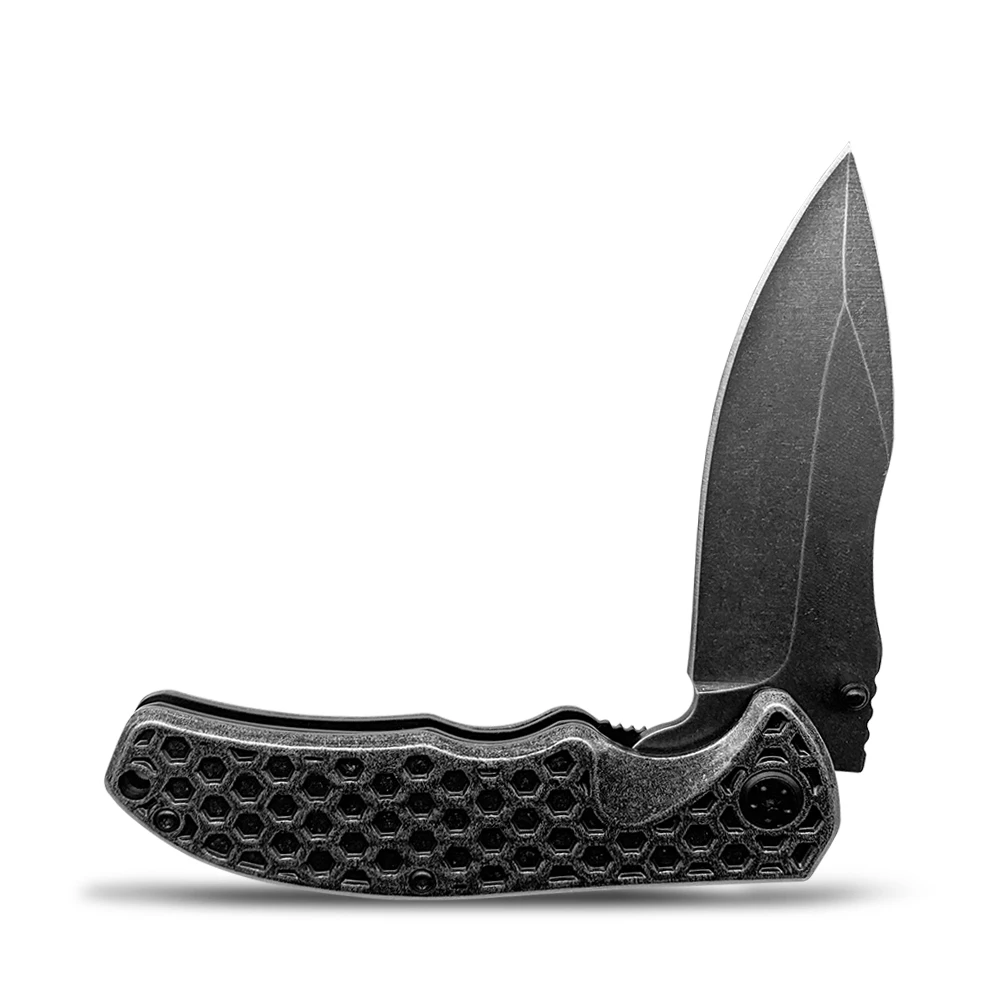 3cr13 steel blade gun color factory directly aluminium handle folding knife