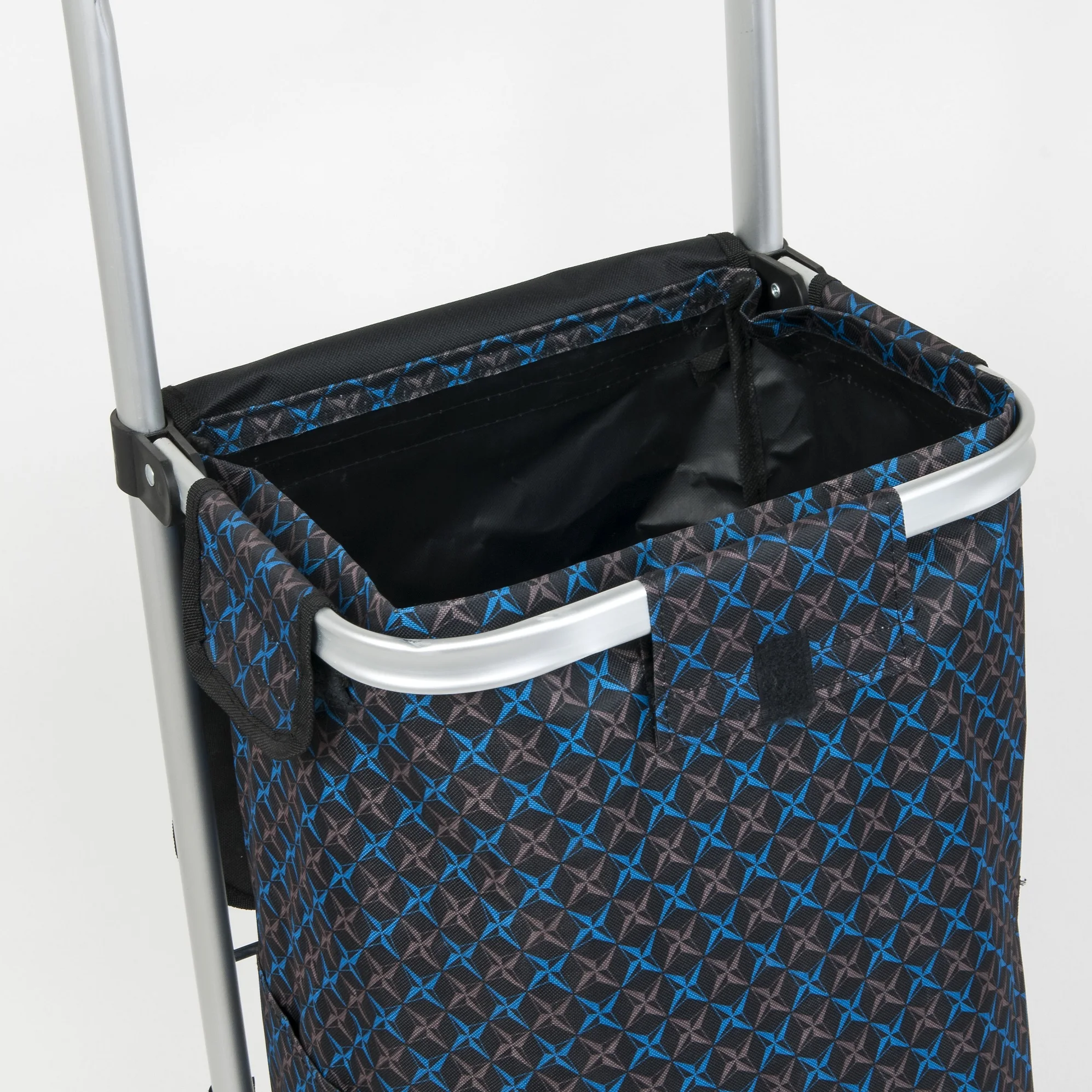 aluminium waterproof metal supermarket shopping trolley bag with hand pull collapsible