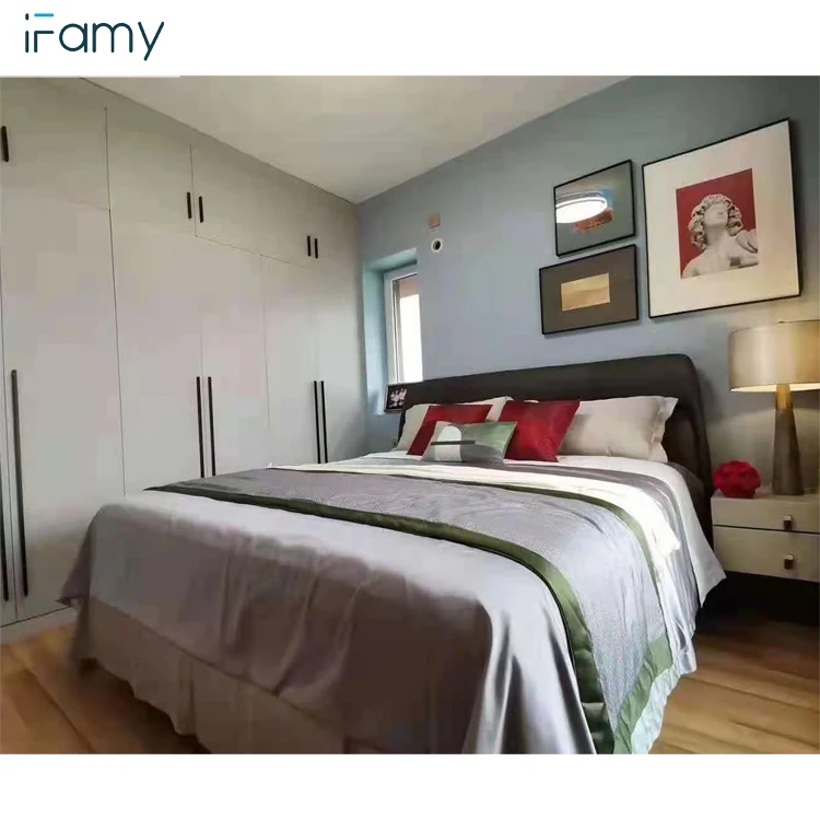 
Asian Customized canopy bed bedroom furniture with mirror dresser 