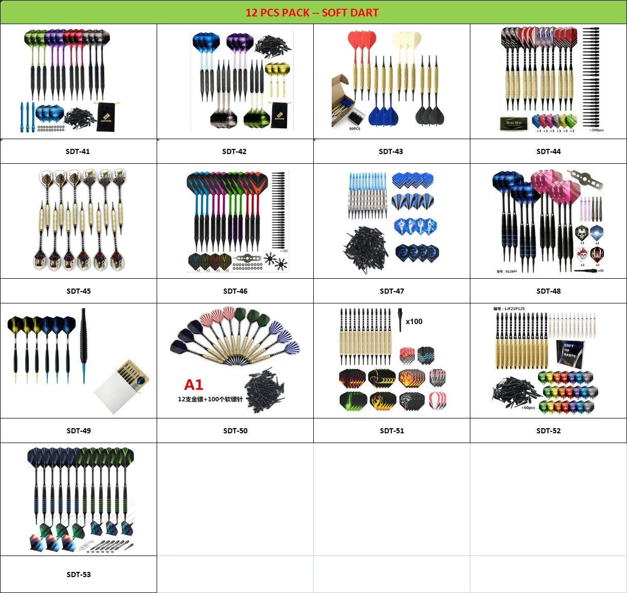 Darts Plastic Tip Professional Soft Tip Darts Set for Electronic Dartboard 12 Pcs with 100 Extra Tips 15 Shafts 15  Flights