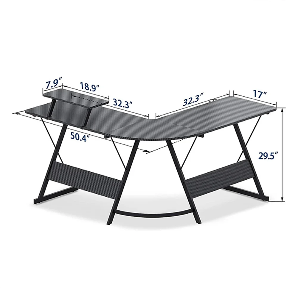 Professional Corner E-Sports Table Two-Person Computer Desktop Home Bookshelf Combination Bedroom Office Desk