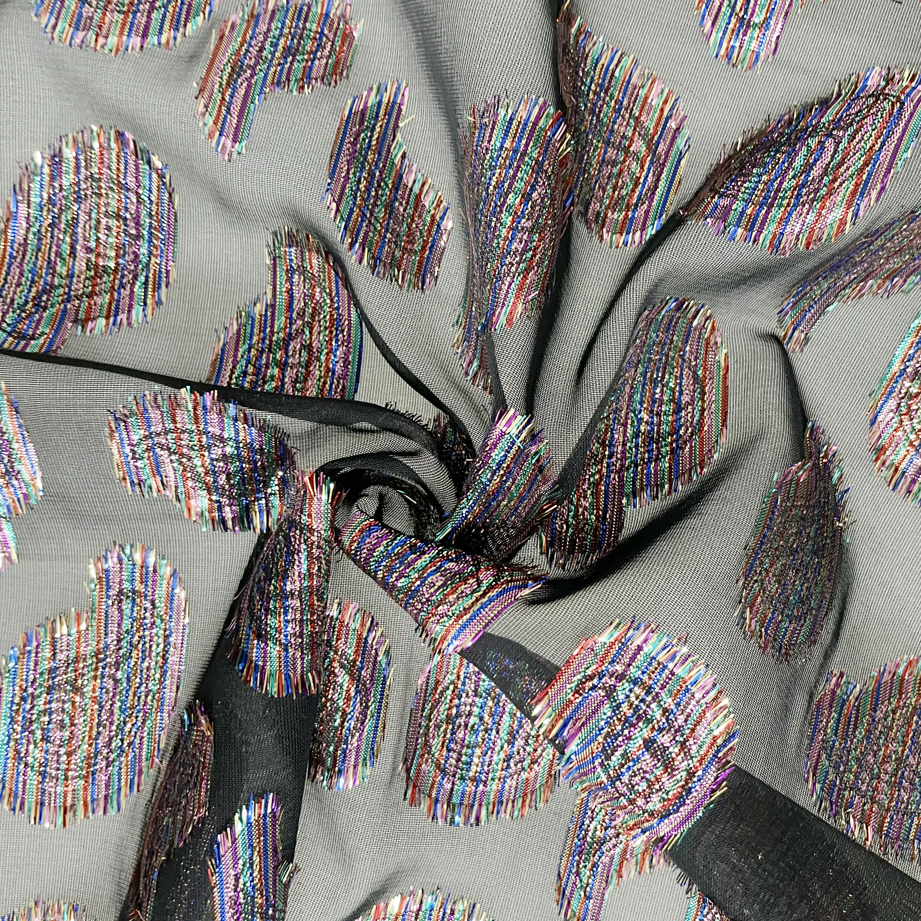 Индивидуальная шифоновая ткань с цветами из 100% полиэстера с красочным блестящим шелком для летней женской одежды и юбки