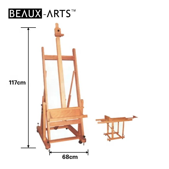 large H-Frame folding wooden art studio easel painting drawing