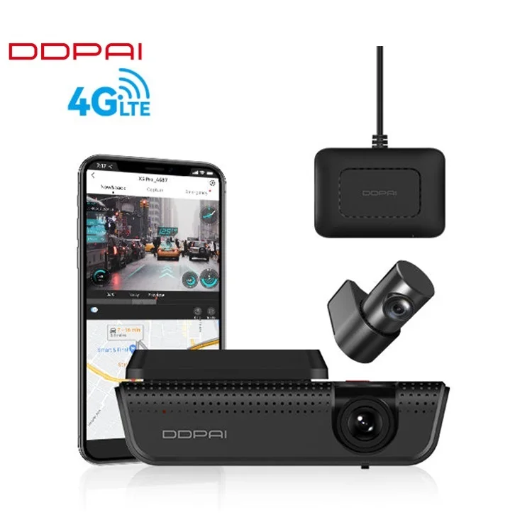 DDPAI Dash Cam 24H 360 Angle Car Camera DDPAI X5 Pro 4G Dash Cam With GPS