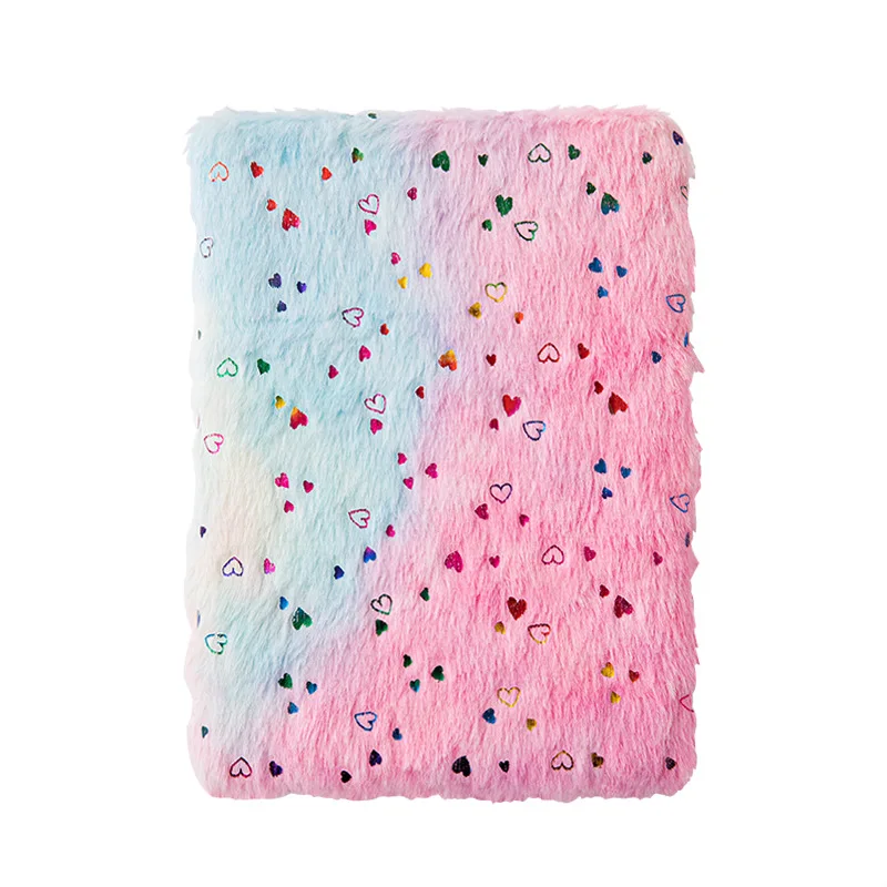 Plush Notebook 80 Pages Gradient Student Diary Hand Ledger High-Value Gift Reward Notepad for students