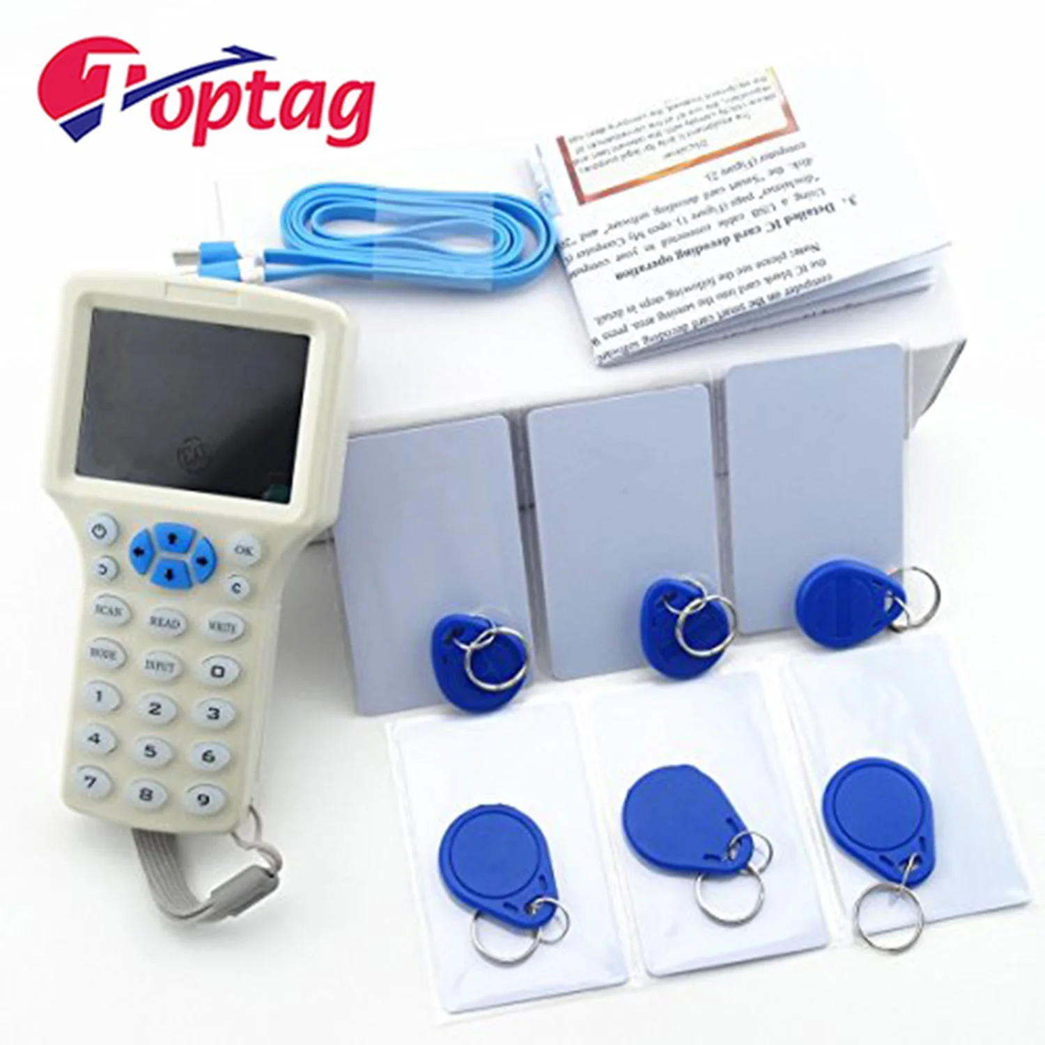 Дубликатор ID/IC-карт 125 кГц/13,56 МГц, считыватель RFID-карт, брелок для ключей, копировальный аппарат 08cd