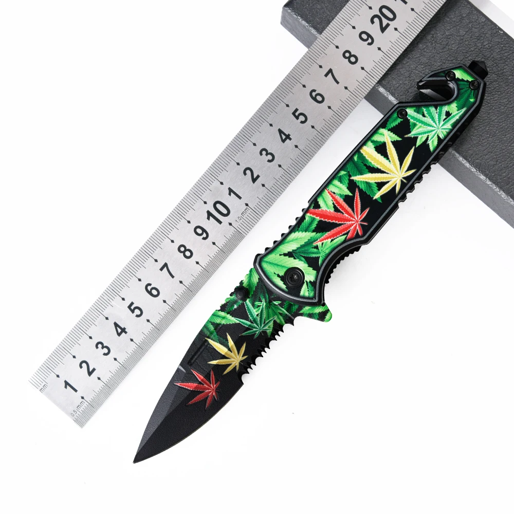 OEM/ODM custom 3D print folding pocket knives outdoor hunting survival tactical camping foldable  knife knifes couteau pliant