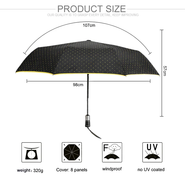 Производитель китайских зонтов, Водонепроницаемый модный стильный зонт, Складывающийся в 3 раза, Автоматический Компактный Зонт с логотипом