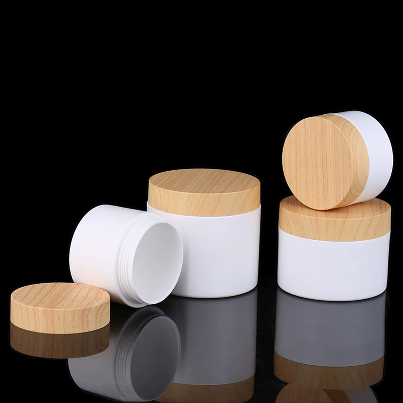 10 30 50 150 200 380 g Empty Double Heavy Wall Plastic PP Cream Jar with water transfer printing Lid