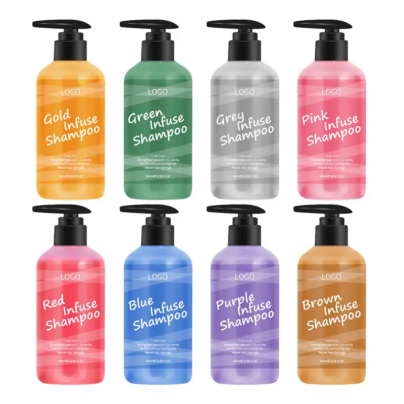Factory Private Label Hair Color Lock Pink Red Depositing Stay Hair Color Care Protection Shampoo