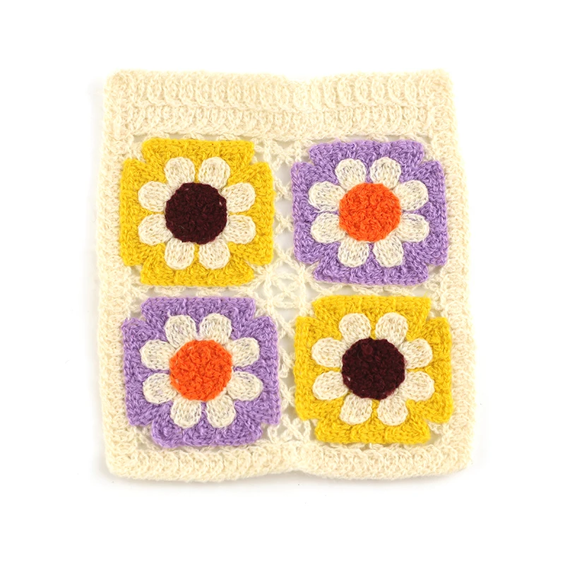 4 flower embroidered motif sunflower lace trims garment DIY clothing accessories