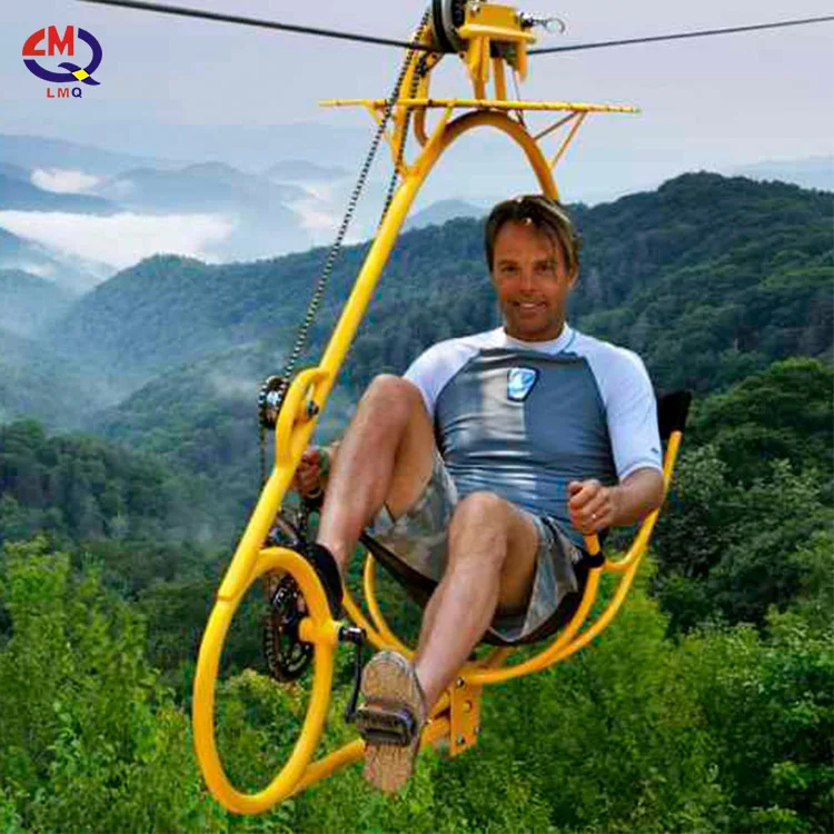 Scenic Spot Ecological Park Farm Exciting Project Aerial Bicycle Wire Rope Bicycle