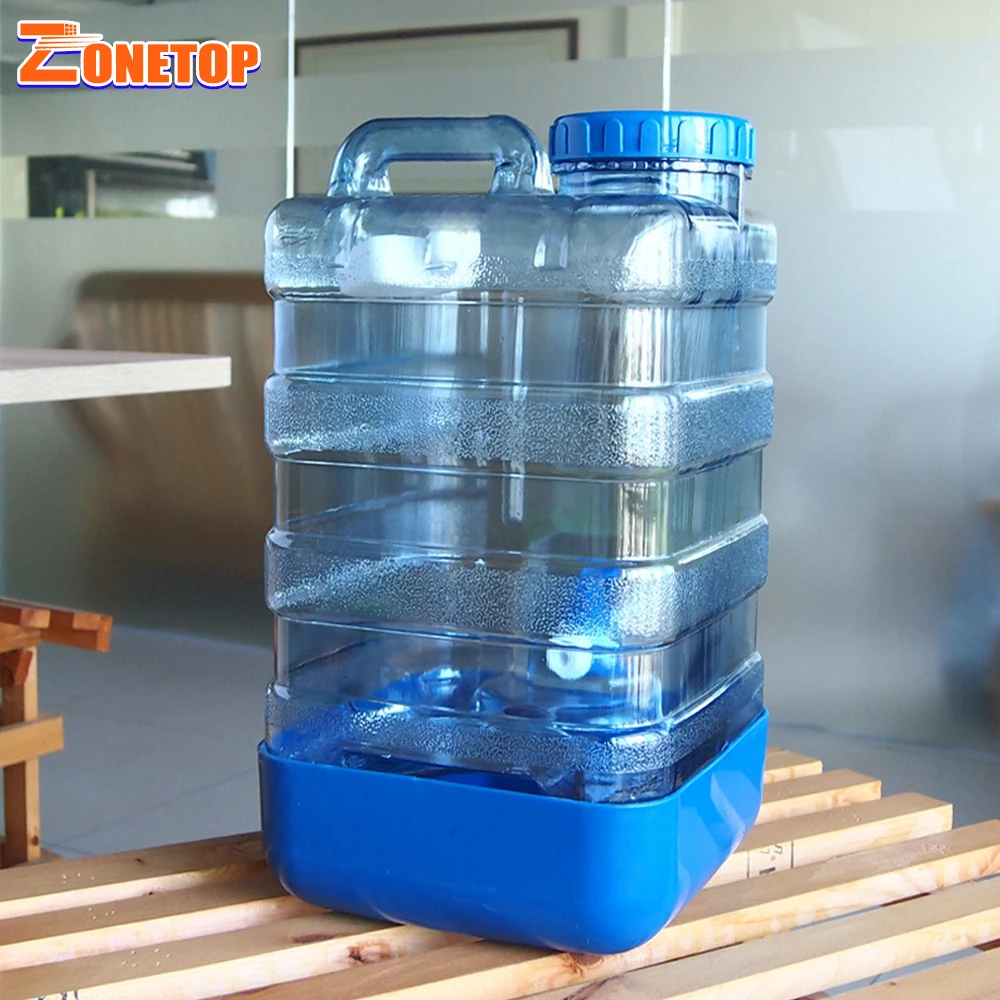 Brand New Reusable Square PC Wide Mouth 4Gal 4 Gallon 15L 15 Liter Plastic Water Bottle