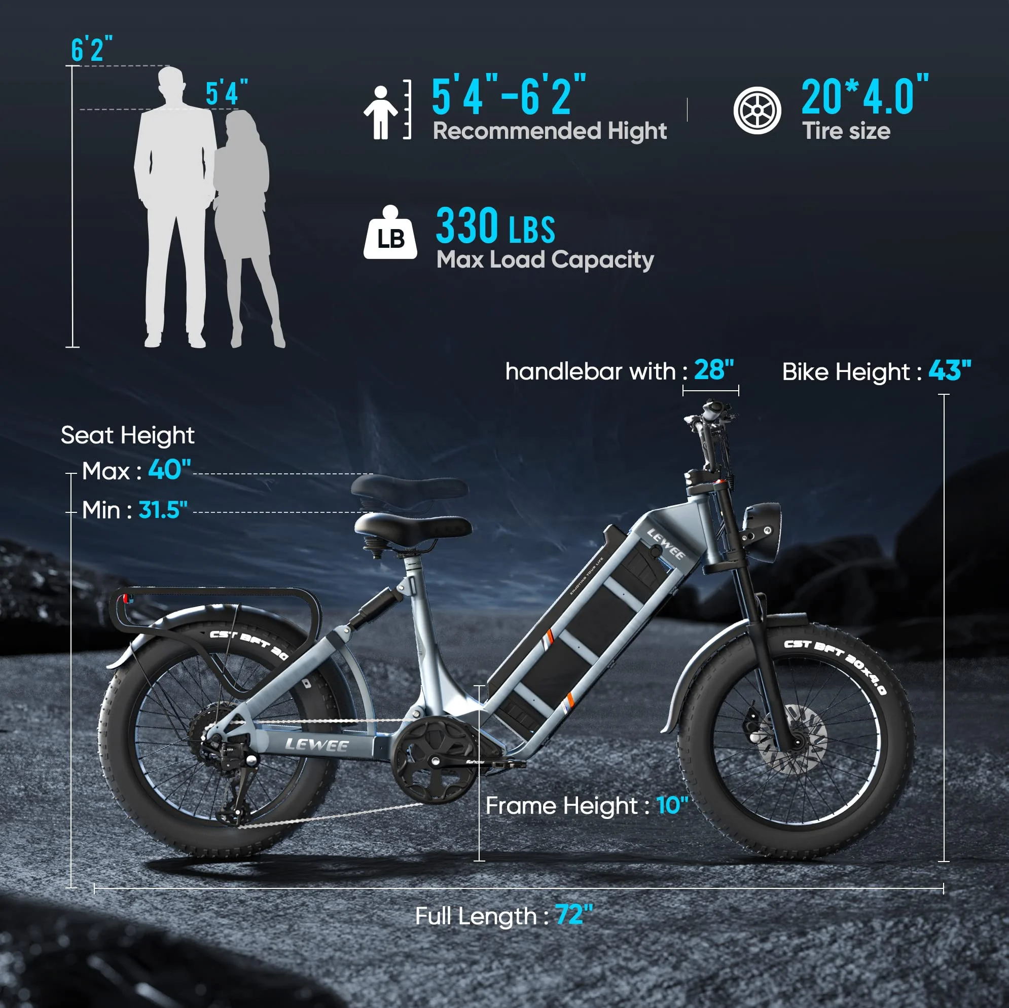 2023 Hot Sale 48v 60ah 1000W Electric Bike E Bike Long Range Electric Motorcycle Full Suspension  Bicycle With 20inch Fat Tire