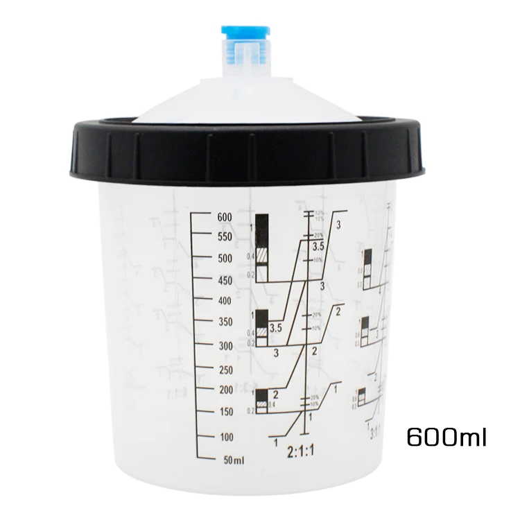 Economical plastic painting pp cup paint mixing cups sprayer cup for auto refinish